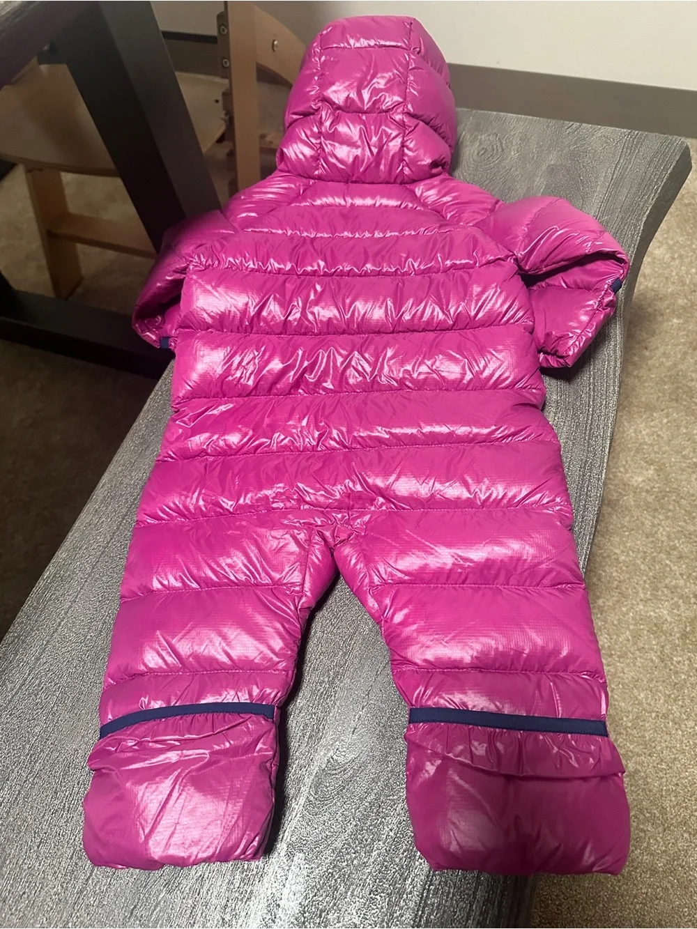 Patagonia Bright Purple Infant 0-3 months Hooded Puffer Bunting Snow Suit